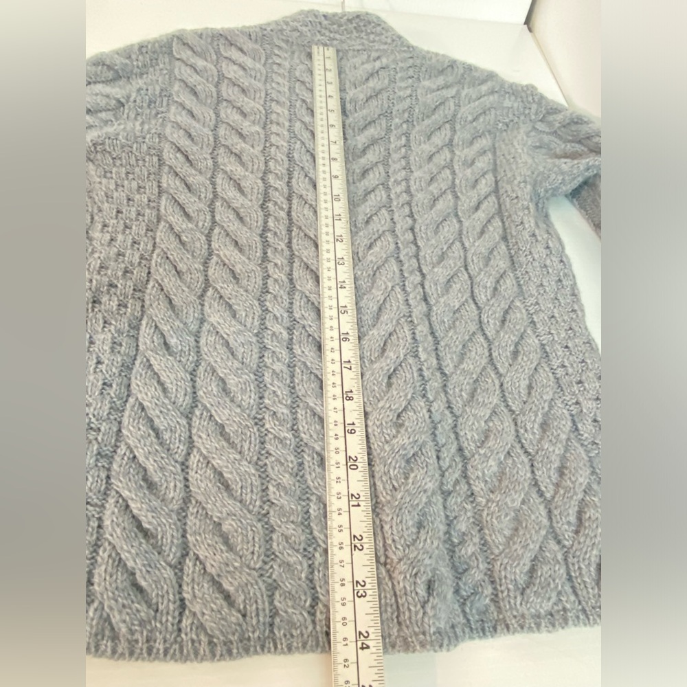 Aran Ireland Merino Wool Cable Knit Cardigan XS - Picture 7 of 10